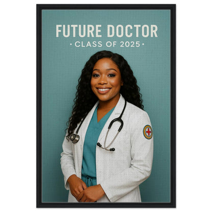 Personalized Graduation Portrait – Framed Canvas - Masterpiece Print