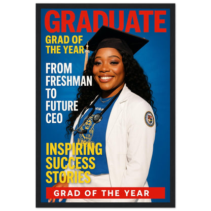 Personalized Graduation Portrait – Framed Print - Masterpiece Print