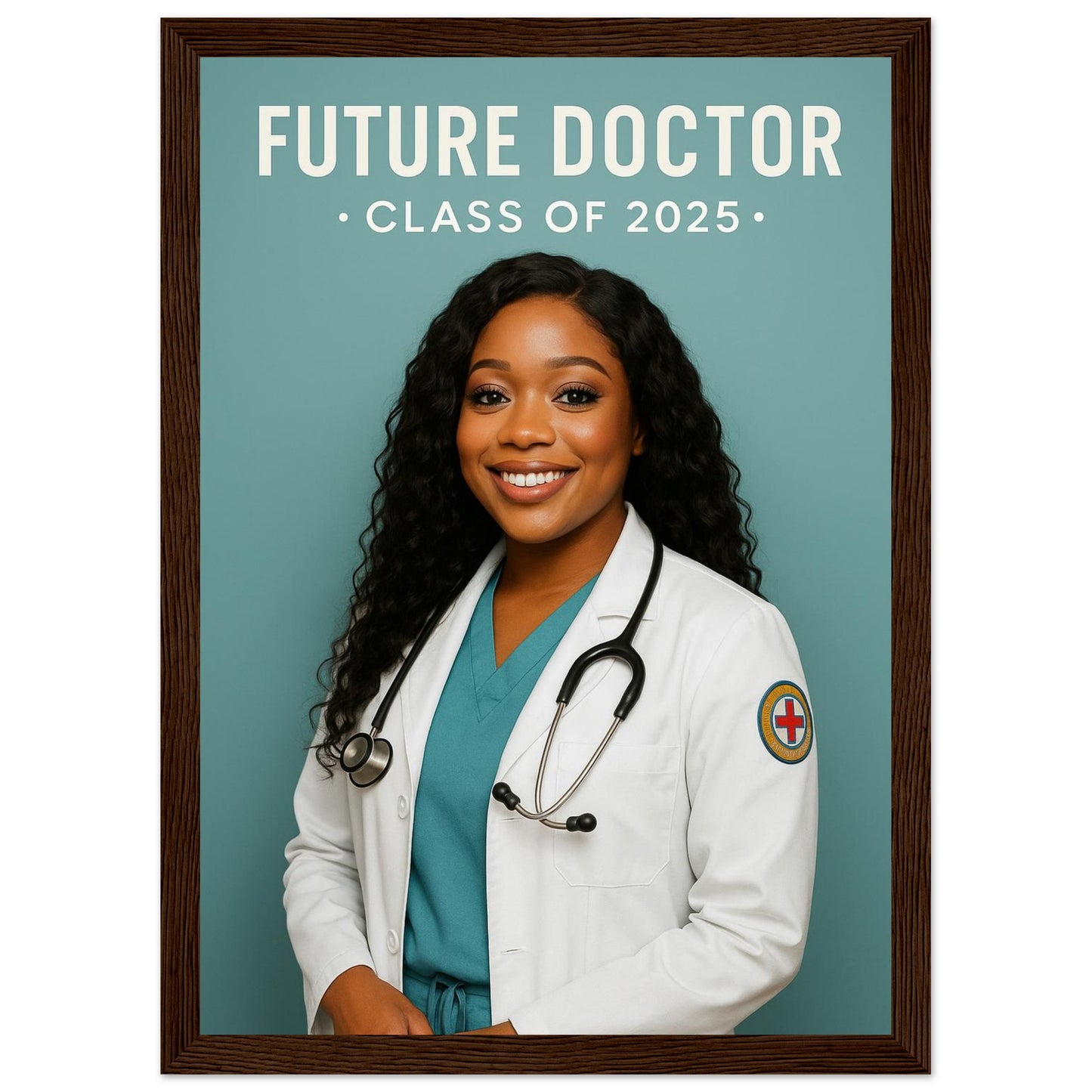 Personalized Graduation Portrait – Framed Print - Masterpiece Print