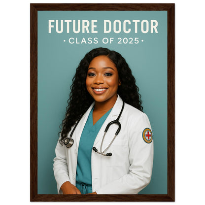 Personalized Graduation Portrait – Framed Print - Masterpiece Print