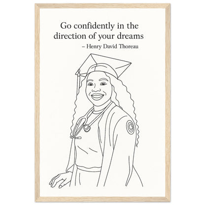 Personalized Graduation Portrait – Framed Print - Masterpiece Print