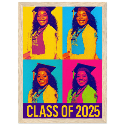 Personalized Graduation Portrait – Framed Print - Masterpiece Print