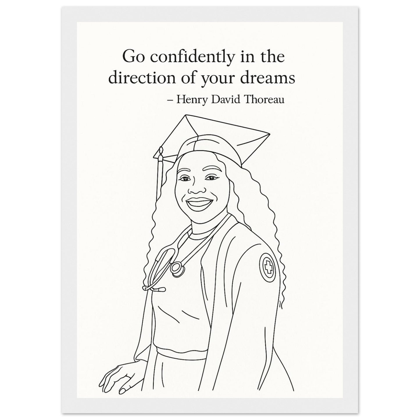 Personalized Graduation Portrait – Framed Print - Masterpiece Print