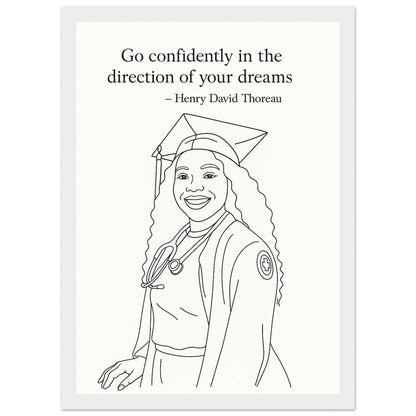 Personalized Graduation Portrait – Framed Print - Masterpiece Print