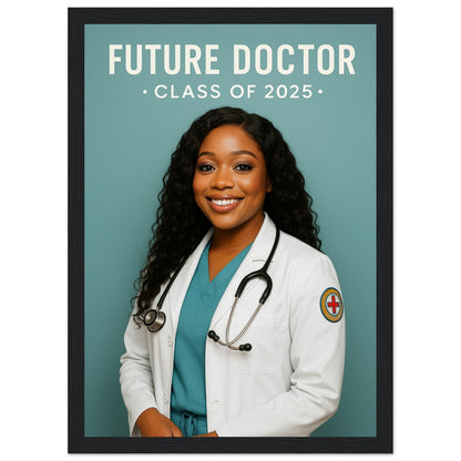 Personalized Graduation Portrait – Framed Print - Masterpiece Print