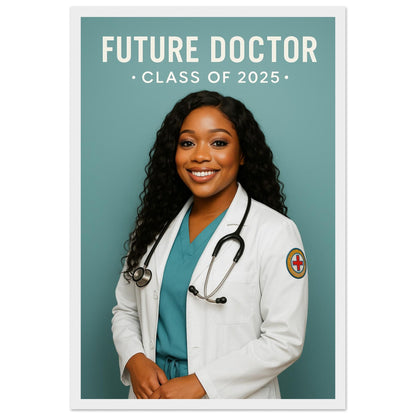 Personalized Graduation Portrait – Framed Print - Masterpiece Print