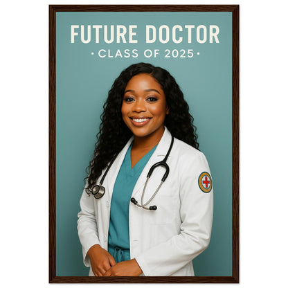 Personalized Graduation Portrait – Framed Print - Masterpiece Print