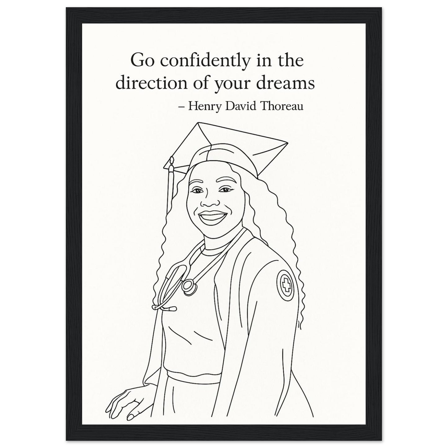 Personalized Graduation Portrait – Framed Print - Masterpiece Print