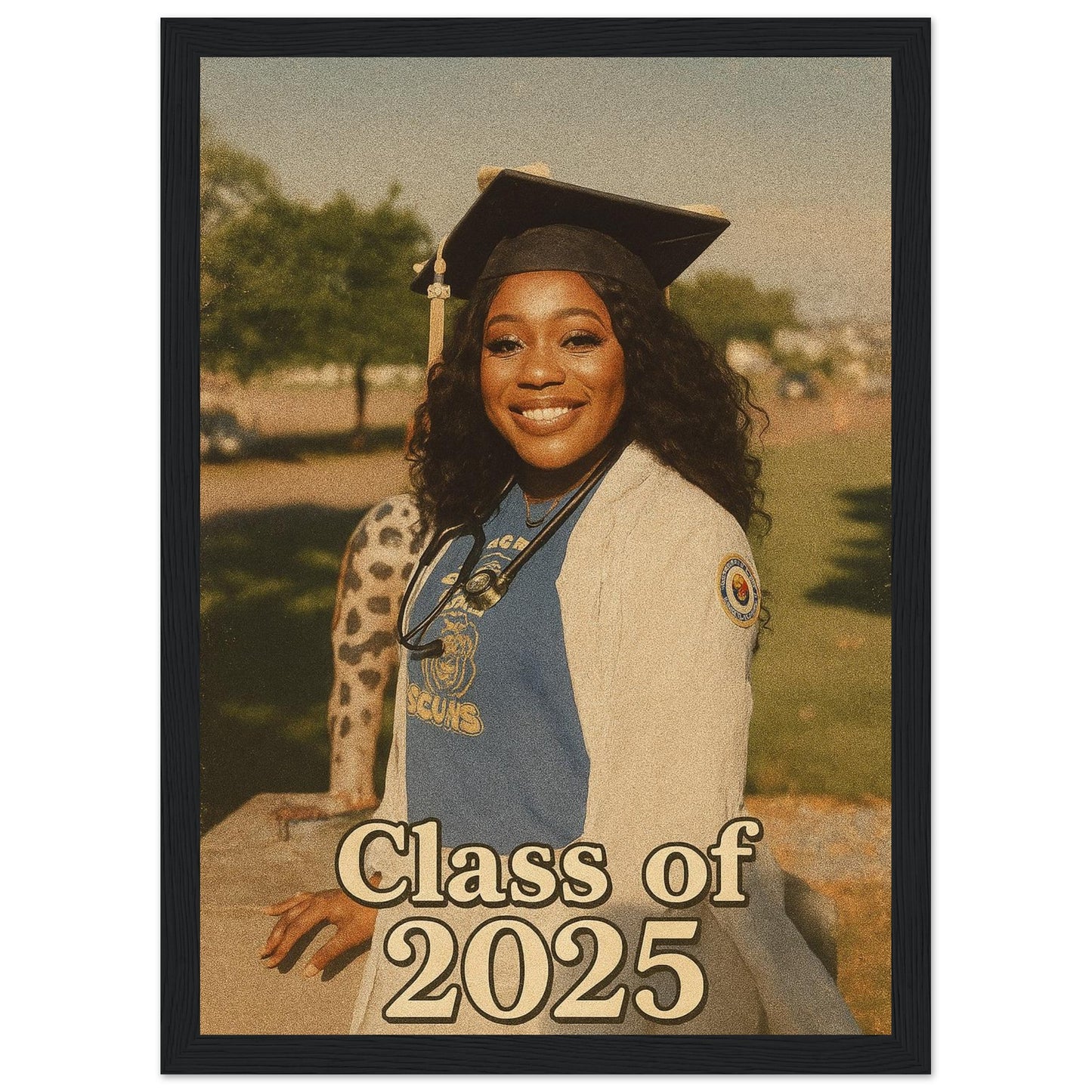 Personalized Graduation Portrait – Framed Print - Masterpiece Print