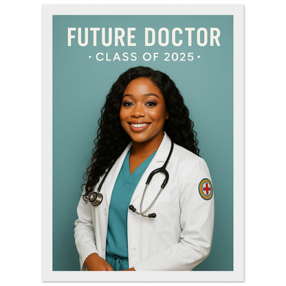 Personalized Graduation Portrait – Framed Print - Masterpiece Print