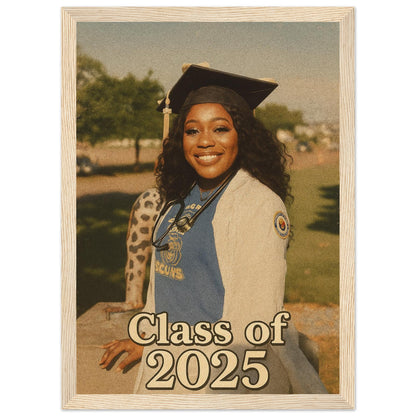 Personalized Graduation Portrait – Framed Print - Masterpiece Print