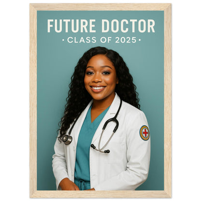 Personalized Graduation Portrait – Framed Print - Masterpiece Print