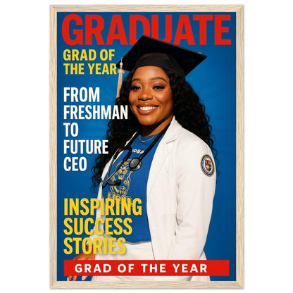 Personalized Graduation Portrait – Framed Print - Masterpiece Print
