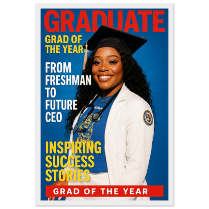 Personalized Graduation Portrait – Framed Print - Masterpiece Print