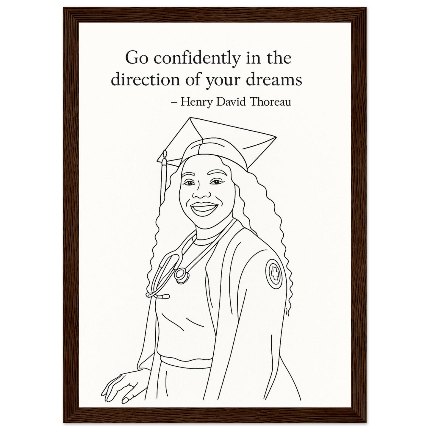 Personalized Graduation Portrait – Framed Print - Masterpiece Print