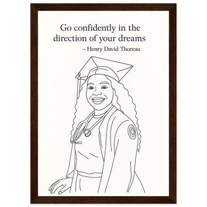 Personalized Graduation Portrait – Framed Print - Masterpiece Print