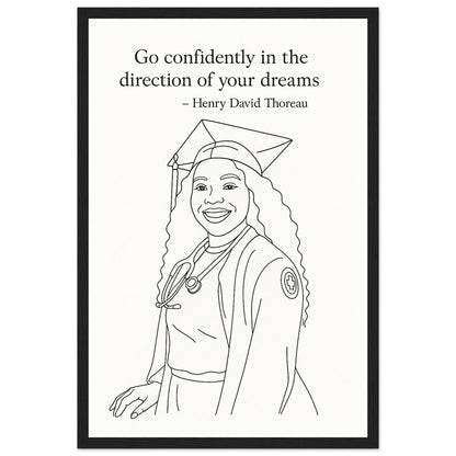 Personalized Graduation Portrait – Framed Print - Masterpiece Print