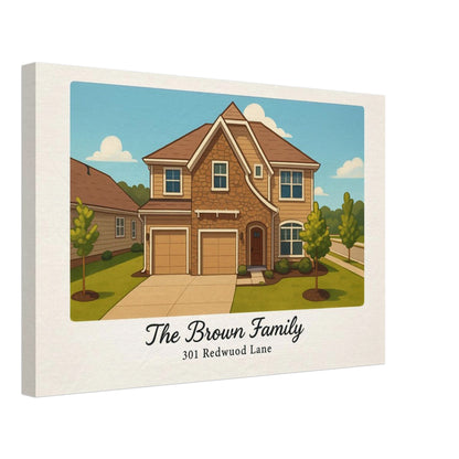 Personalized Home Portrait – Canvas - Masterpiece Print