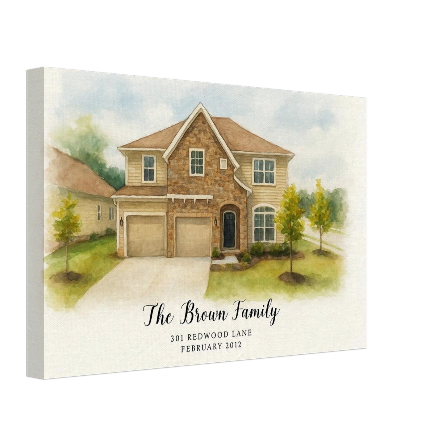 Personalized Home Portrait – Canvas - Masterpiece Print