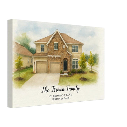 Personalized Home Portrait – Canvas - Masterpiece Print