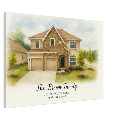 Personalized Home Portrait – Canvas - Masterpiece Print