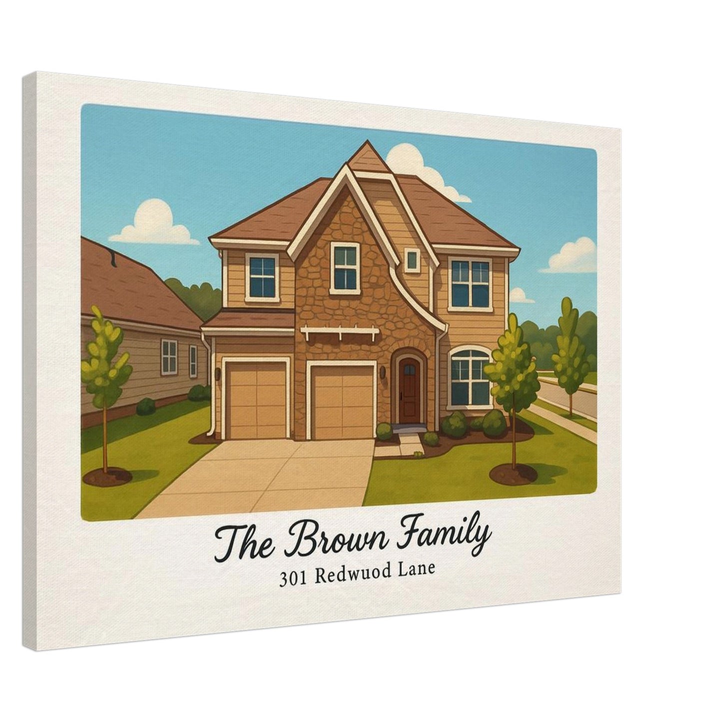 Personalized Home Portrait – Canvas - Masterpiece Print