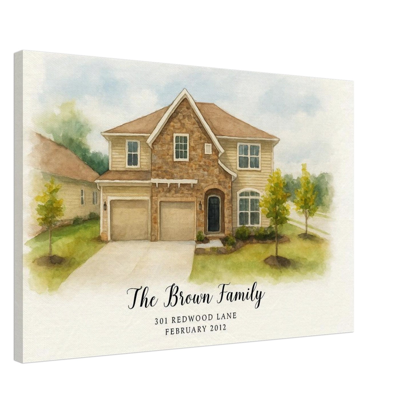 Personalized Home Portrait – Canvas - Masterpiece Print