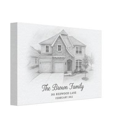 Personalized Home Portrait – Canvas - Masterpiece Print
