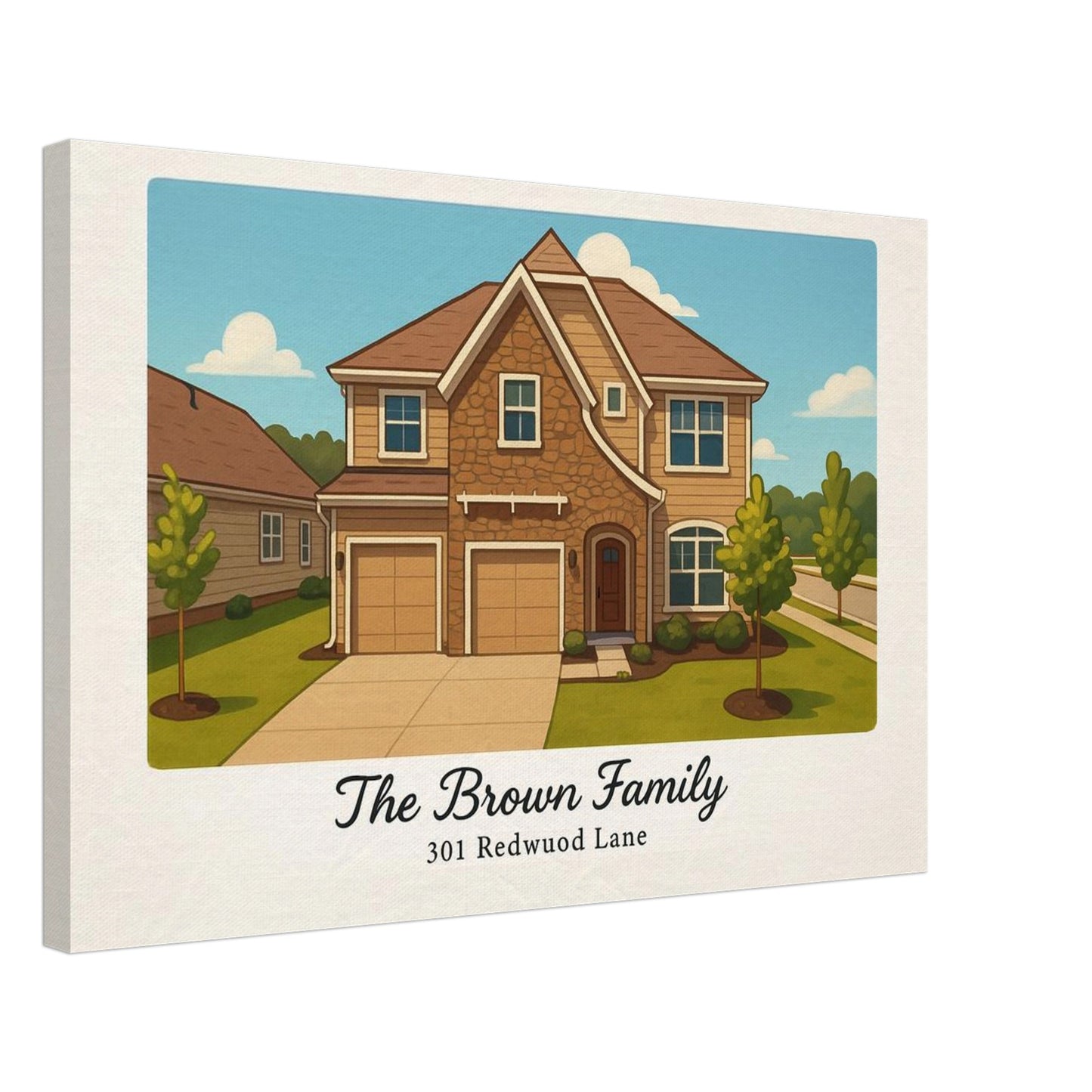 Personalized Home Portrait – Canvas - Masterpiece Print