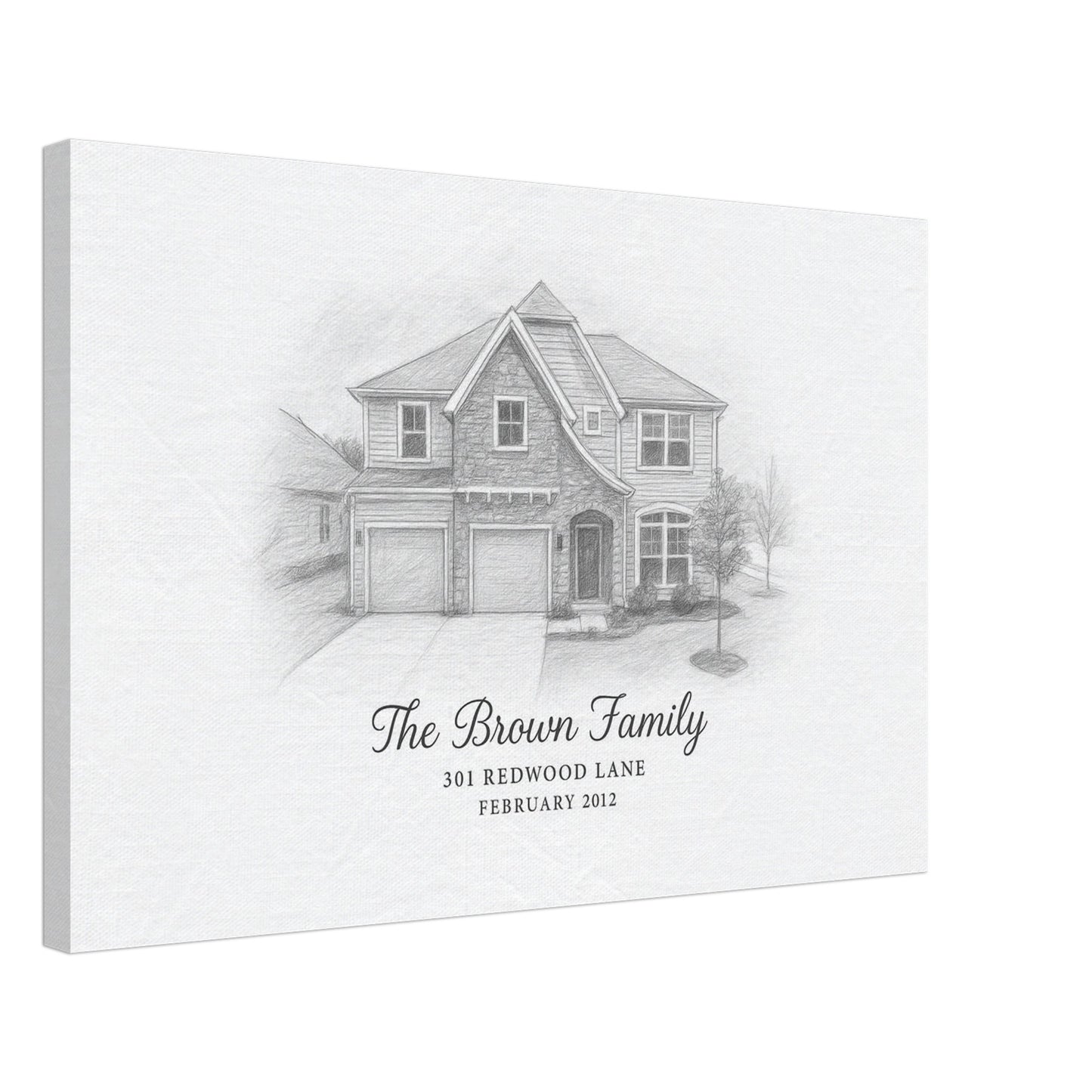 Personalized Home Portrait – Canvas - Masterpiece Print