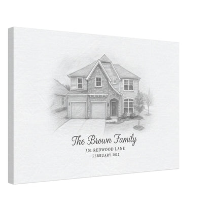 Personalized Home Portrait – Canvas - Masterpiece Print