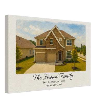 Personalized Home Portrait – Canvas - Masterpiece Print