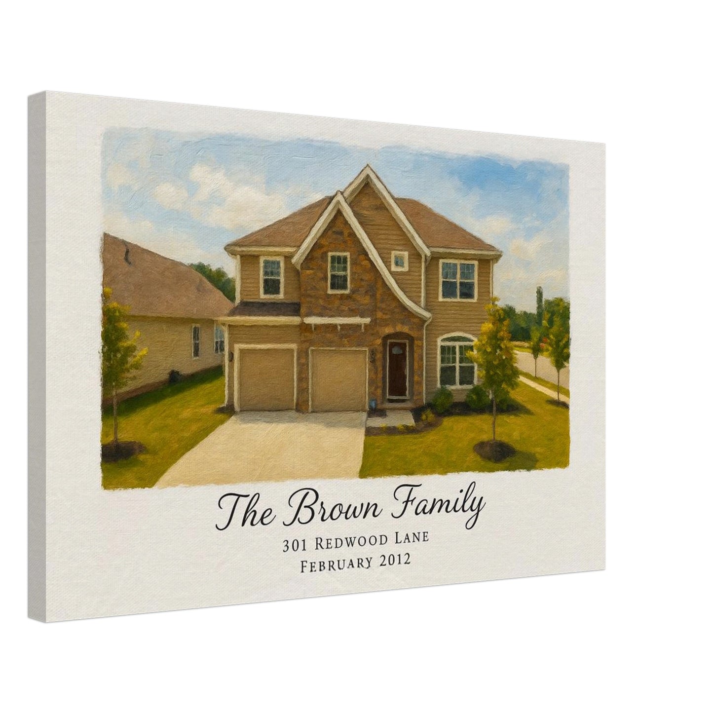 Personalized Home Portrait – Canvas - Masterpiece Print