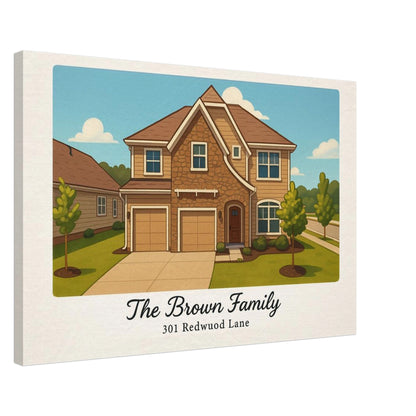 Personalized Home Portrait – Canvas - Masterpiece Print