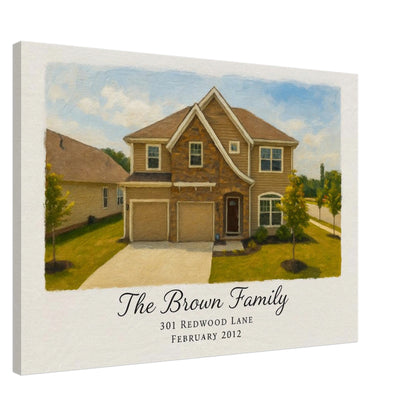 Personalized Home Portrait – Canvas - Masterpiece Print