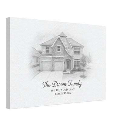 Personalized Home Portrait – Canvas - Masterpiece Print