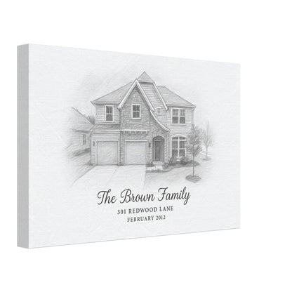 Personalized Home Portrait – Canvas - Masterpiece Print