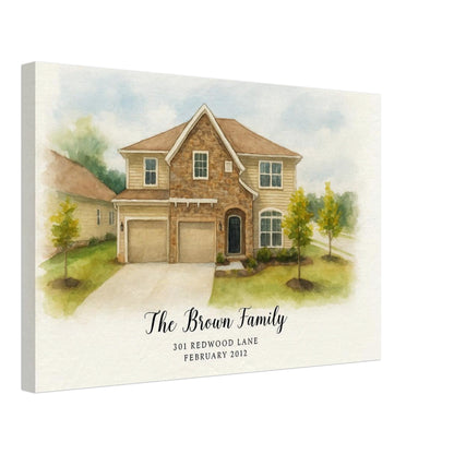 Personalized Home Portrait – Canvas - Masterpiece Print