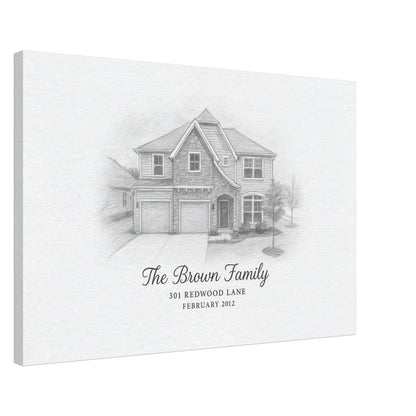 Personalized Home Portrait – Canvas - Masterpiece Print