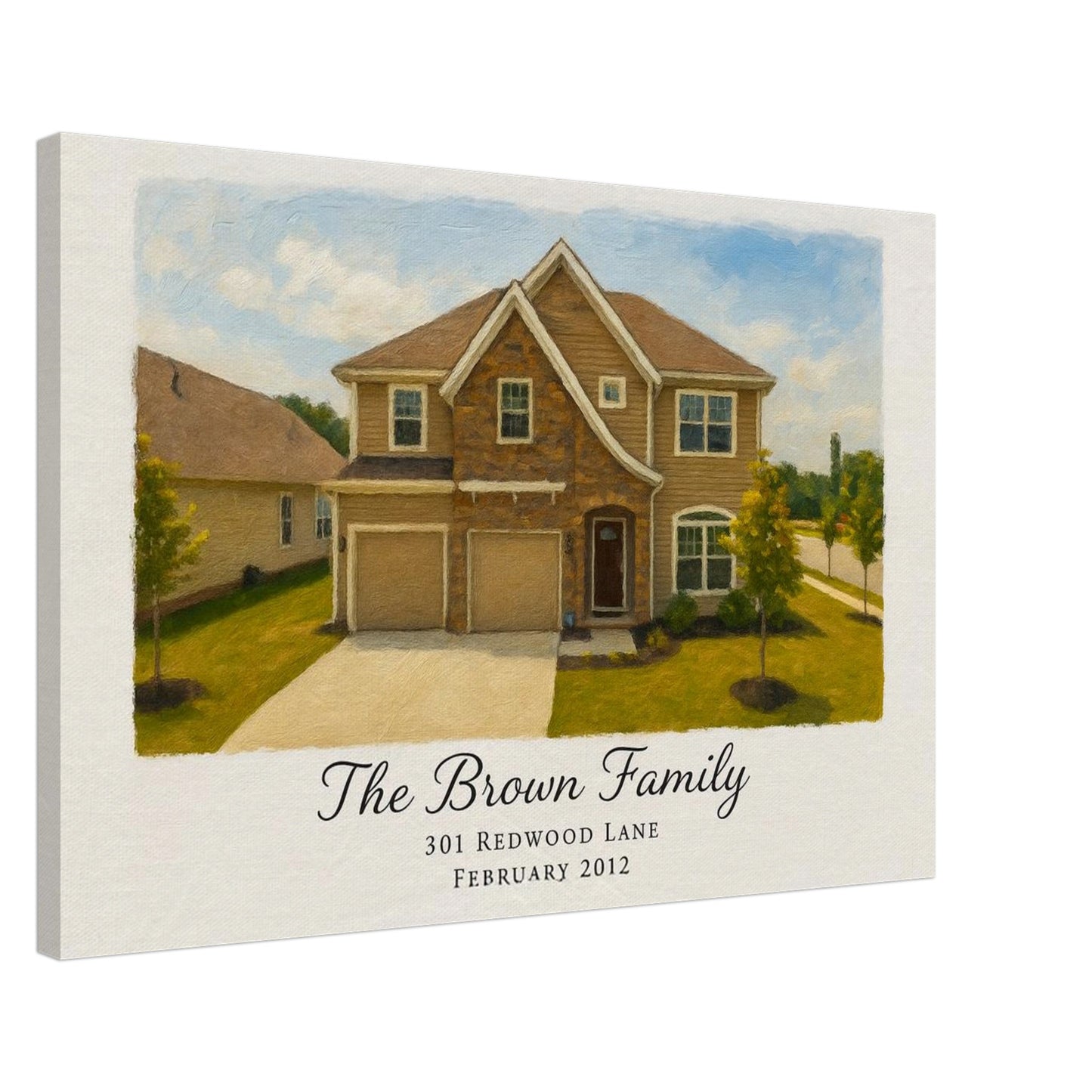 Personalized Home Portrait – Canvas - Masterpiece Print