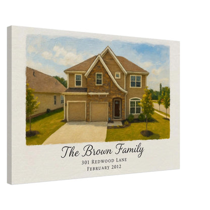 Personalized Home Portrait – Canvas - Masterpiece Print