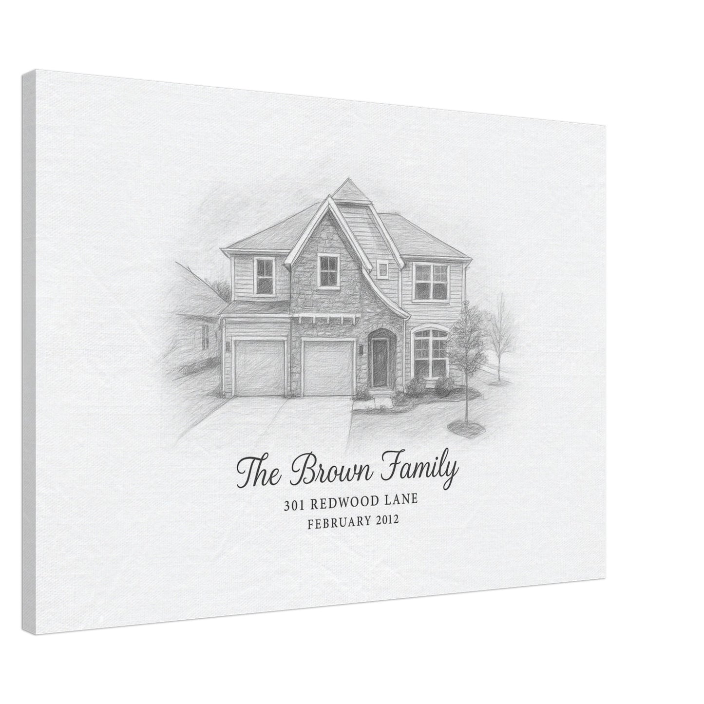 Personalized Home Portrait – Canvas - Masterpiece Print