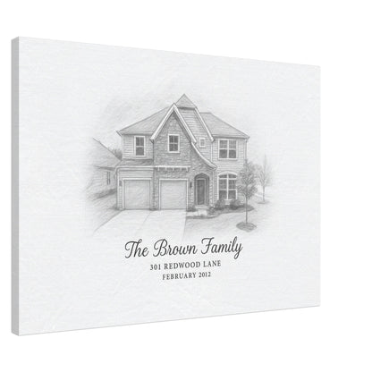 Personalized Home Portrait – Canvas - Masterpiece Print