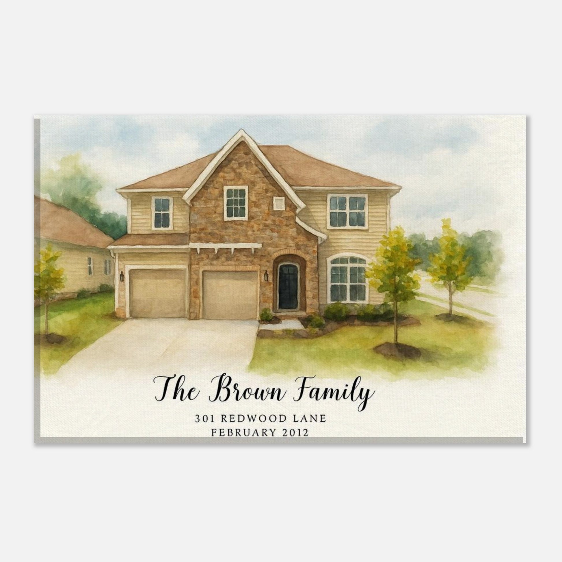 Personalized Home Portrait – Canvas - Masterpiece Print