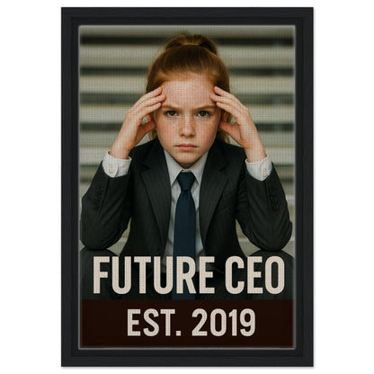 Personalized Kids Portrait – Framed Canvas - Masterpiece Print