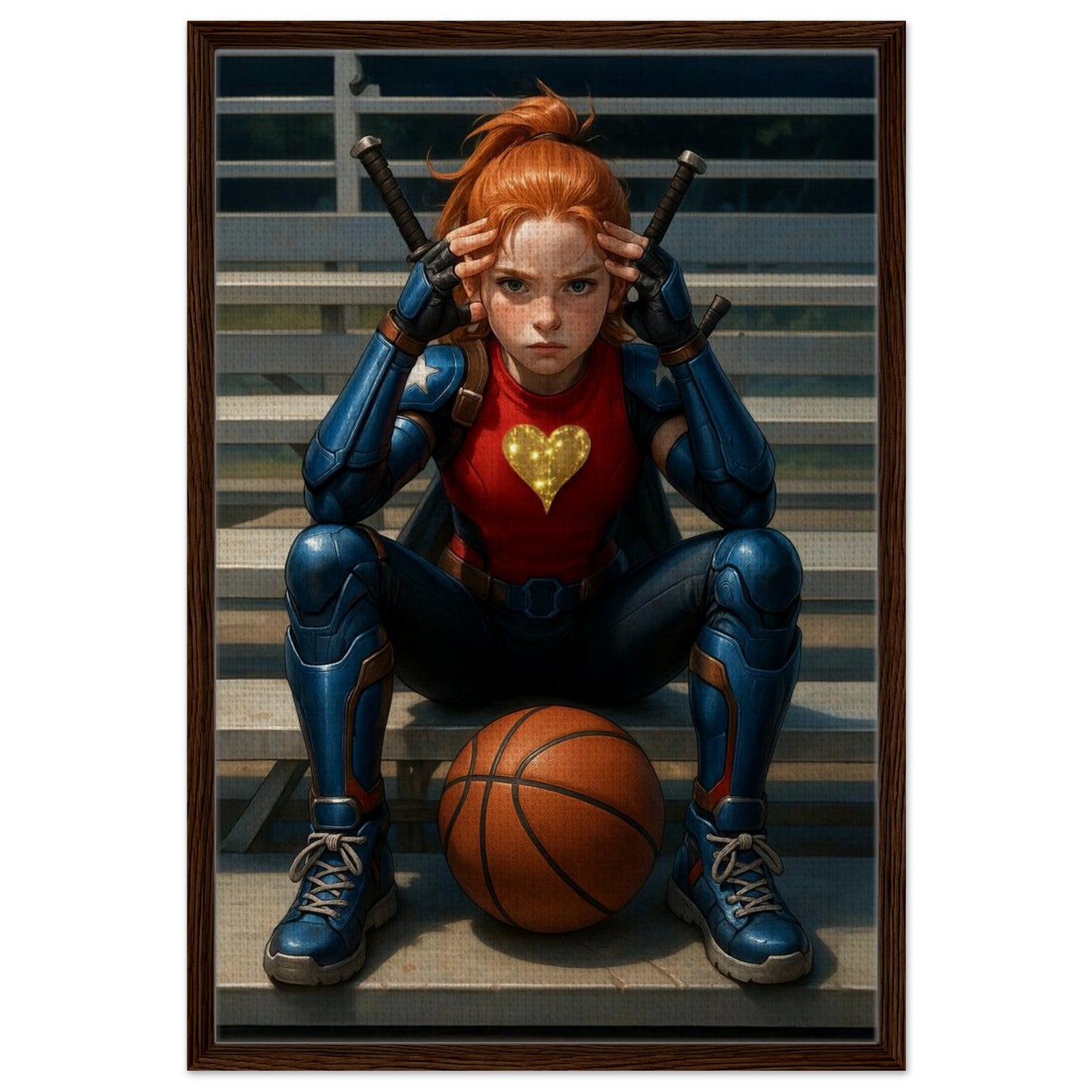 Personalized Kids Portrait – Framed Canvas - Masterpiece Print