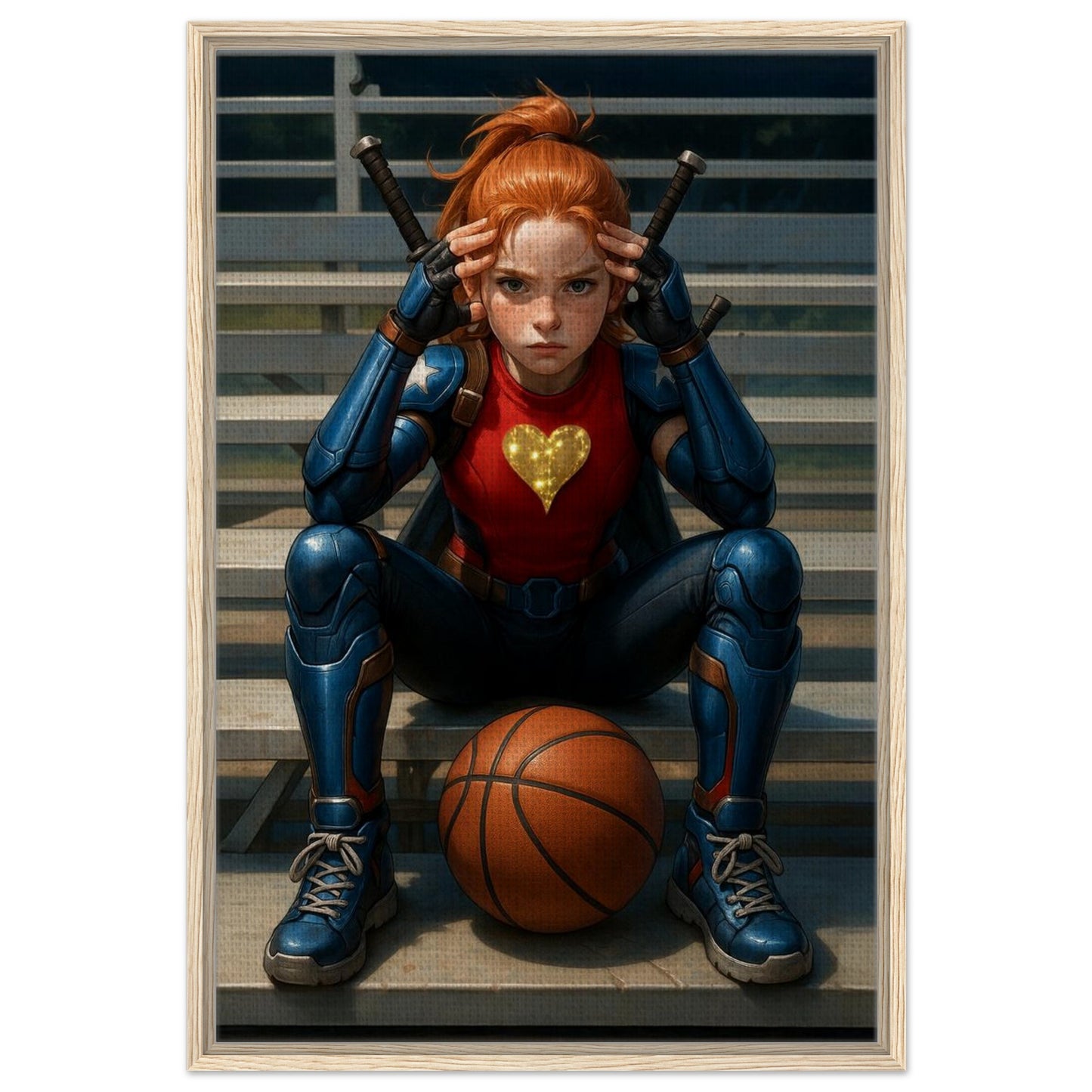 Personalized Kids Portrait – Framed Canvas - Masterpiece Print