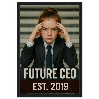 Personalized Kids Portrait – Framed Canvas - Masterpiece Print