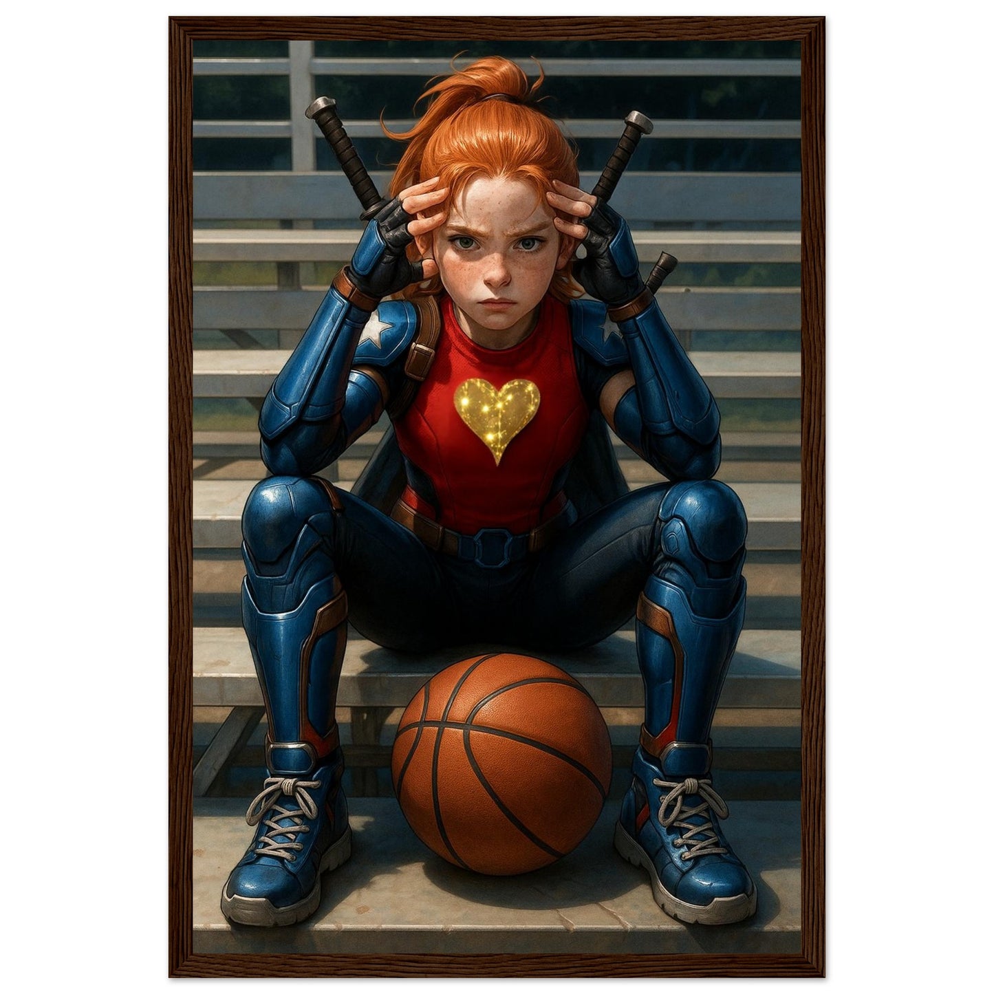 Personalized Kids Portrait – Framed Print - Masterpiece Print