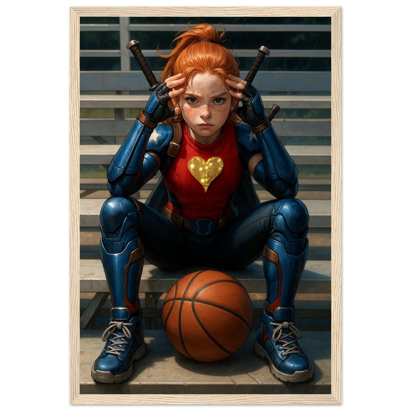 Personalized Kids Portrait – Framed Print - Masterpiece Print